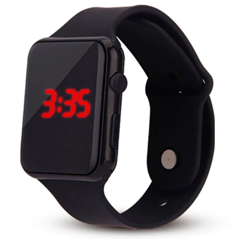 Корейский тренд ING ветер личность светодиодный цифровой часы сеть красный квадрат зеркало студент спортивный электронный часы оптом