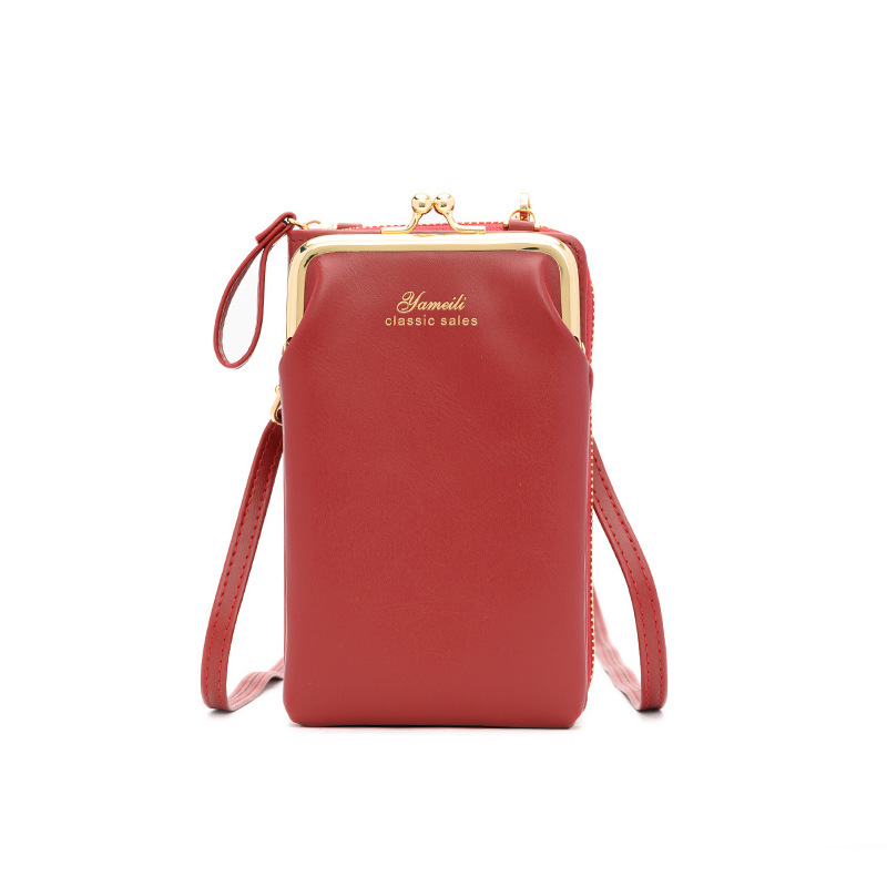 2022 nuevo bolso de las mujeres de estilo coreano bolsa de mensajero de hombro de moda BOLSA DE TELÉFONO MÓVIL billetera con cremallera larga