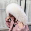 Bean passenger red (rice white taizi wool collar)