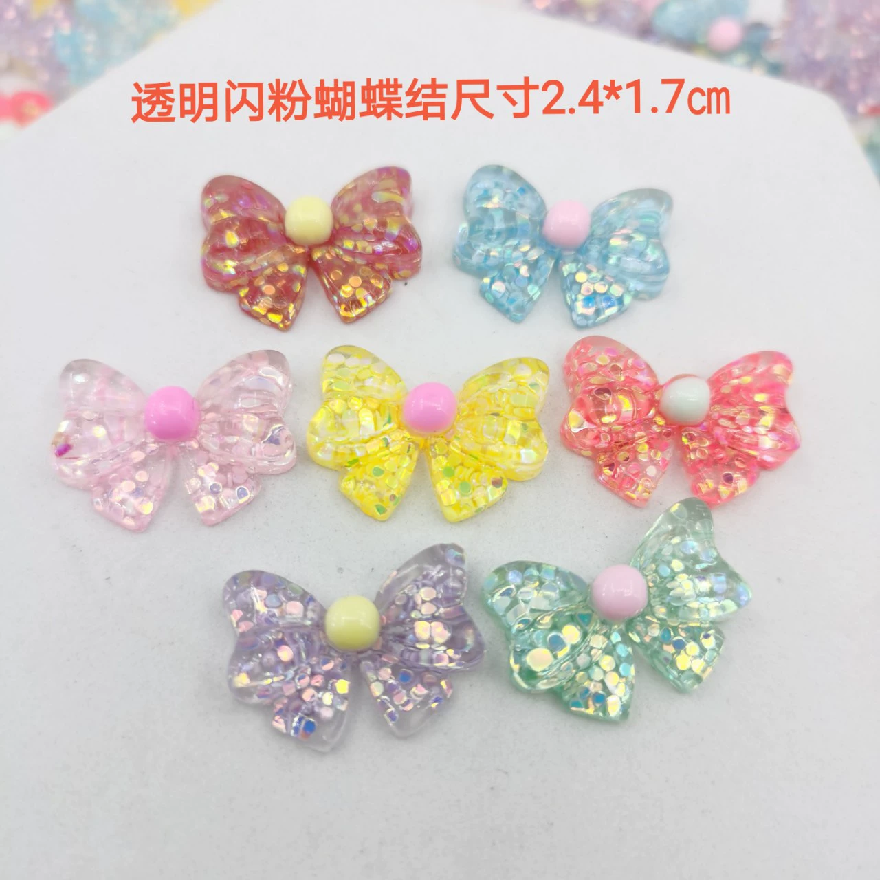 Блеск прозрачный мультяшный бант DIY Детская шпилька заголовок аксессуары из смолы наклейка на холодильник канцелярская коробка украшение