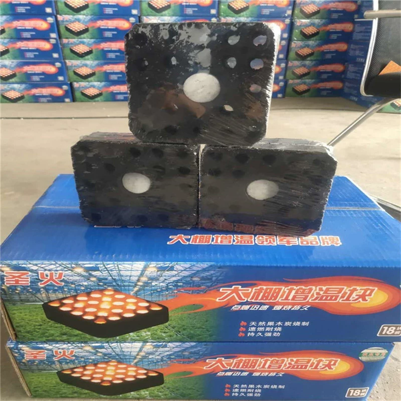 Готовые блоки для подогрева от производителя, углеродные нагревательные средства для карбоновых теплиц для барбекю, сельскохозяйственные тепличные блоки для подогрева.