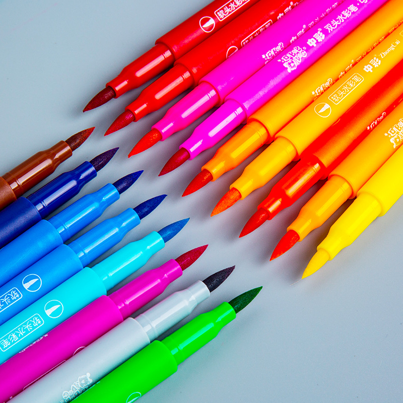 221 pluma suave cabeza acuarela pluma lavable color traje pluma al por mayor de los niños pintura arte pintura material estudiante suministros