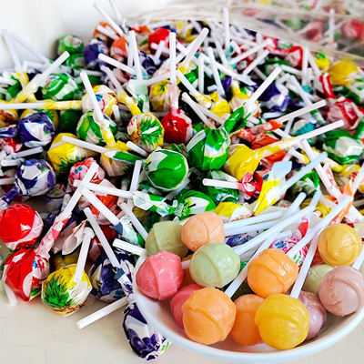 迷你款5斤装水果牛奶味棒棒糖批发小小棒仔仔棒儿童糖果奖励招待