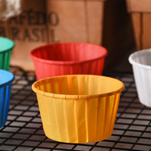 Baking curled paper cup disposable oil-proof paper cup steamed cake packaging high temperature resistant baked muffin muffin large 5039