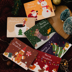 韓国のクリエイティブで興味深いクリスマス グリーティング カード ホットスタンピング ビジネス感謝祭の祝福 DIY 折りたたみ子供用ギフト カード