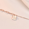 Advanced bracelet with letters, brand jewelry, accessory, European style, silver 925 sample, high-quality style