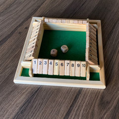 Four-sided card flipping game, digital game toys, children's parent-child board games, bar party casual gambling games