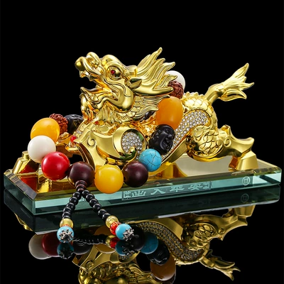 Alloy Kirin Creative Perfume: Car ornaments - auspicious-kirin-18-luohan-transfer-beads