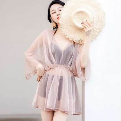 Women's Swimsuit 2025 New Fairy Style Three-Piece Sexy Bikini Cover Belly Slimming Look Conservative Korean Ins Hot Spring