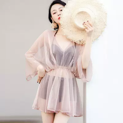 泳衣女2025新款仙女范三件套性感比基尼遮肚显瘦保守韩国ins温泉