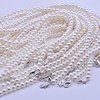 Plastic chain from pearl, accessory, handheld pendant, handle, bag strap one shoulder, steel wire, silk threads on chain, handmade, wholesale