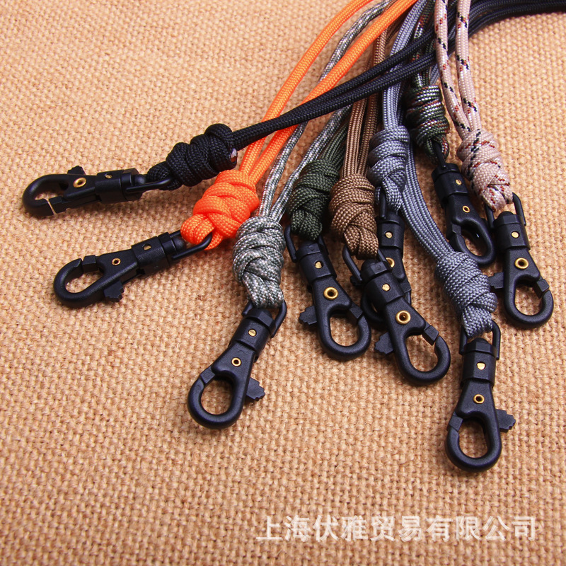 Z08 fabricante en stock llavero hecho a mano cuerda linterna cuerda cuello cuerda 7-Core paraguas cuerda tejida certificado cinturón