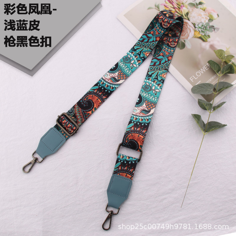 Wide shoulder strap adjustable women's bag accessories Single Shoulder Messenger women's bag long shoulder strap ethnic style color bag belt