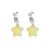 Cute cartoon matte earrings, gradient