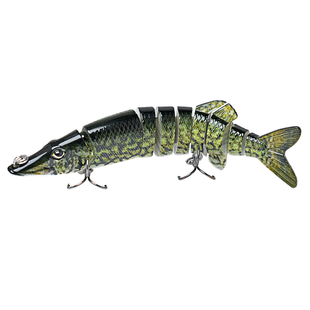 Luya cebo multi-Sección pescado ocho-Sección 12.6 cm20g6 # gancho cebo duro biónico multicolor cebo falso Comercio exterior al por mayor