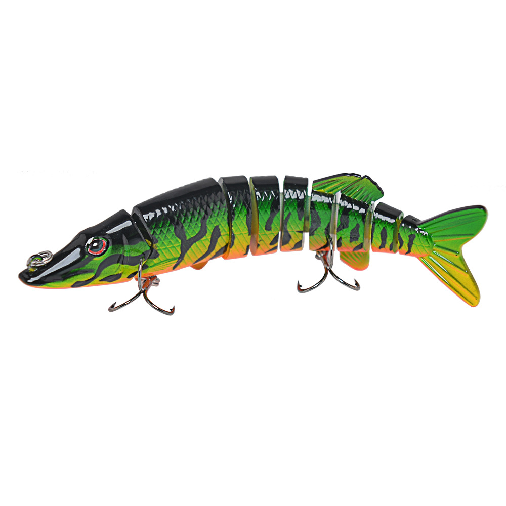Luya cebo multi-Sección pescado ocho-Sección 12.6 cm20g6 # gancho cebo duro biónico multicolor cebo falso Comercio exterior al por mayor