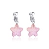 Cute cartoon matte earrings, gradient