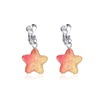 Cute cartoon matte earrings, gradient