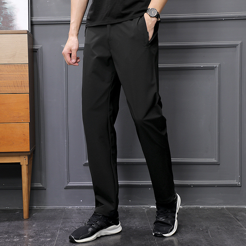 Summer breathable elastic thin casual trousers, plus size