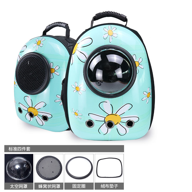 Suministros para mascotas nueva moda cápsula espacial gato mochila portátil gato mochila transpirable transparente perro mochila