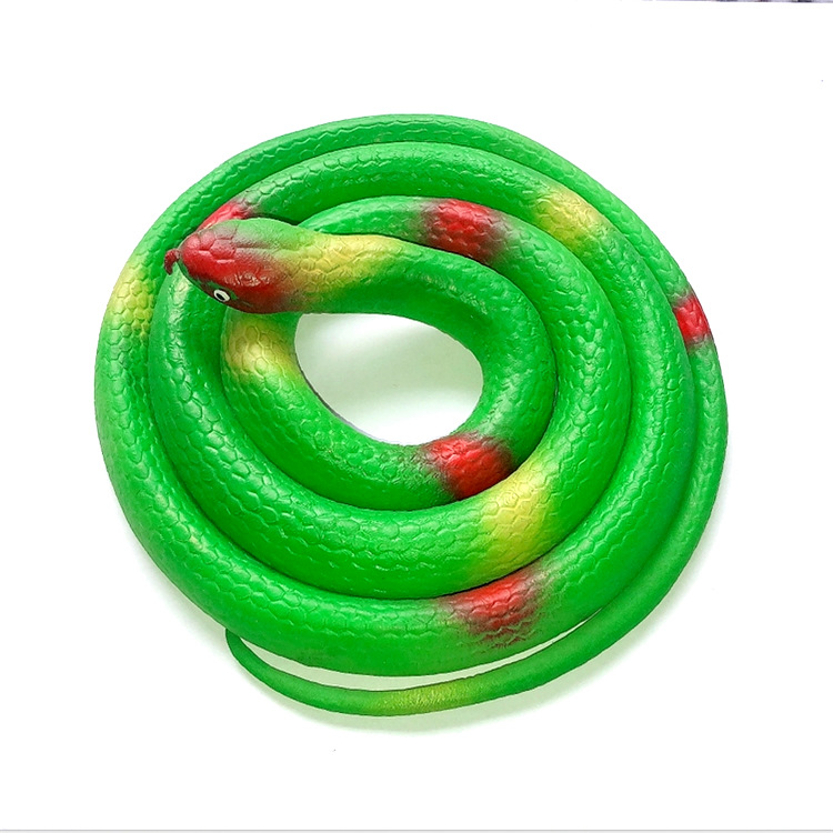 Simulación de juguete serpiente 80cm goma suave falsa serpiente truco scary cobra equipo props Tian serpiente ventas directas de la fábrica