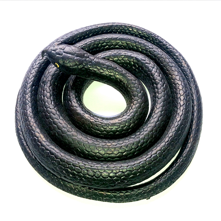 Simulación de juguete serpiente 80cm goma suave falsa serpiente truco scary cobra equipo props Tian serpiente ventas directas de la fábrica