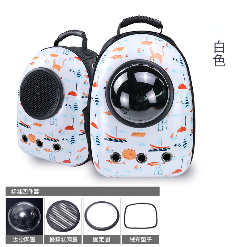 Suministros para mascotas nueva moda cápsula espacial gato mochila portátil gato mochila transpirable transparente perro mochila