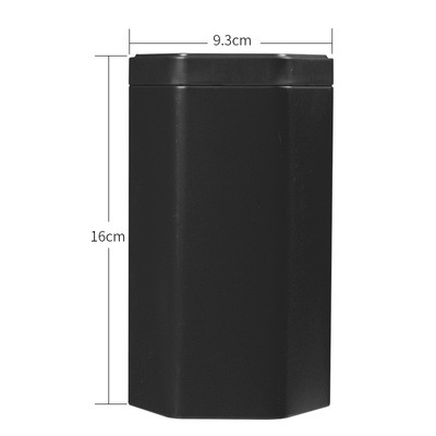 Té universal puede caja de hierro creativo hexagonal hojalata puede té negro té blanco té verde pu'er helado tarro de hierro