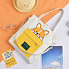 Cute shopping bag, universal capacious shoulder bag, backpack, linen bag, Korean style