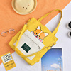 Cute shopping bag, universal capacious shoulder bag, backpack, linen bag, Korean style