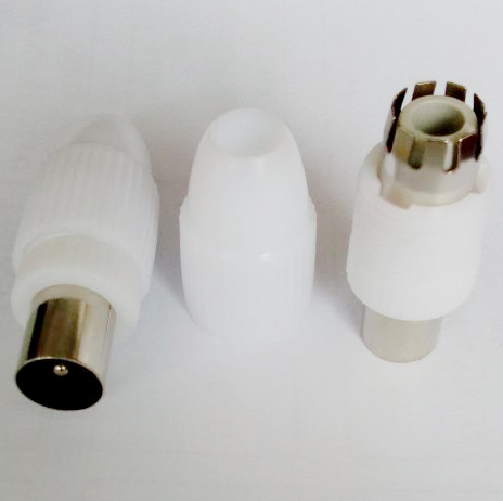 有线电视插头 免焊TV公插 视频射频线接头 天线插头 直插