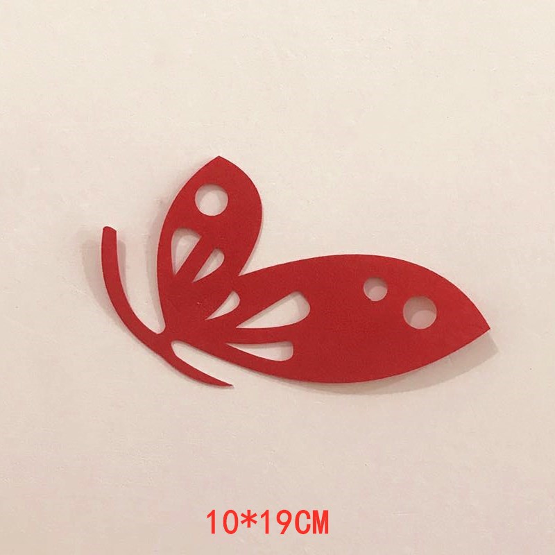 No tejido de la boda decoración de la boda suministros Lotus mariposa libélula boda diseño de la habitación grande pegatinas de boda