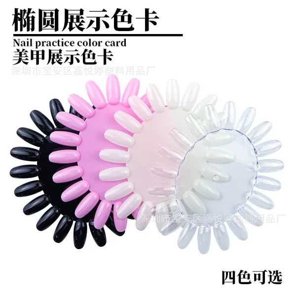 Nail art 20 color Oval color card nail polish gel work display board nail art practice Oval color card nail tool