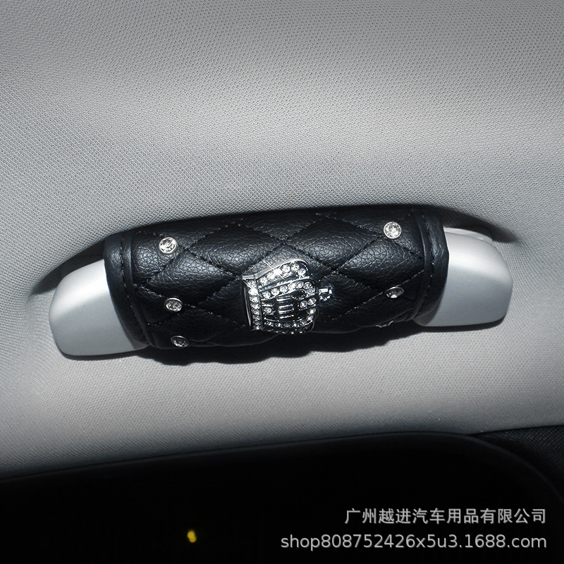 Fundas Protectoras para Cinturón de Seguridad de Auto de Cuero PU, Decorativo con Diamantes