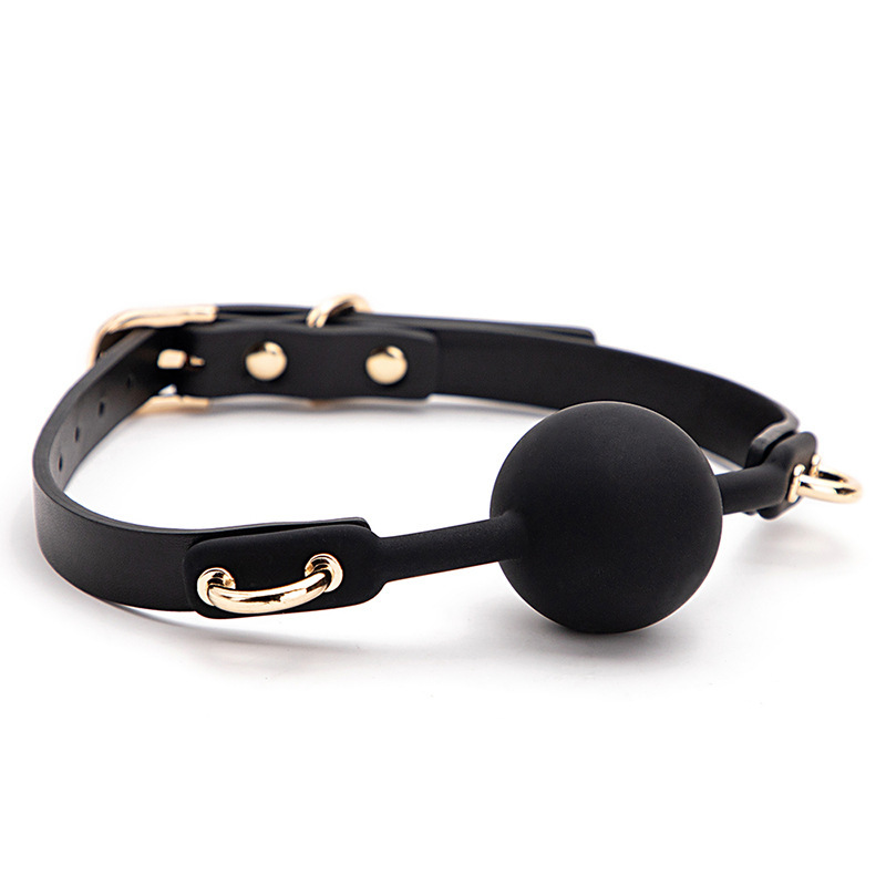 Cross-Border Hot-Selling High-End Sm Props Black Silicone Oral Ball Sm Training Fun Silicone Mouth Plug Alternative Adult Products Cross-Border Hot-Selling High-End Sm Props Black Silicone Oral Ball Sm Training Fun Silicone Mouth Plug Alternative Adult Products