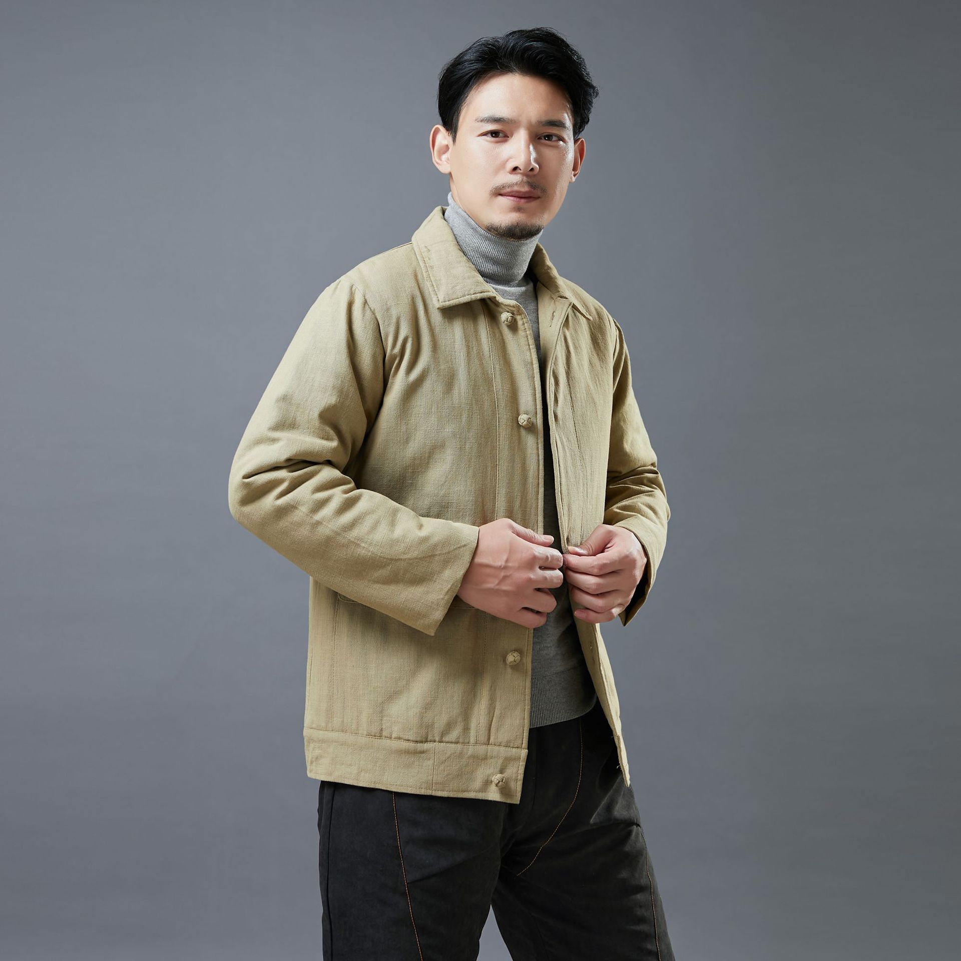 Demi-season three dimensional down jacket