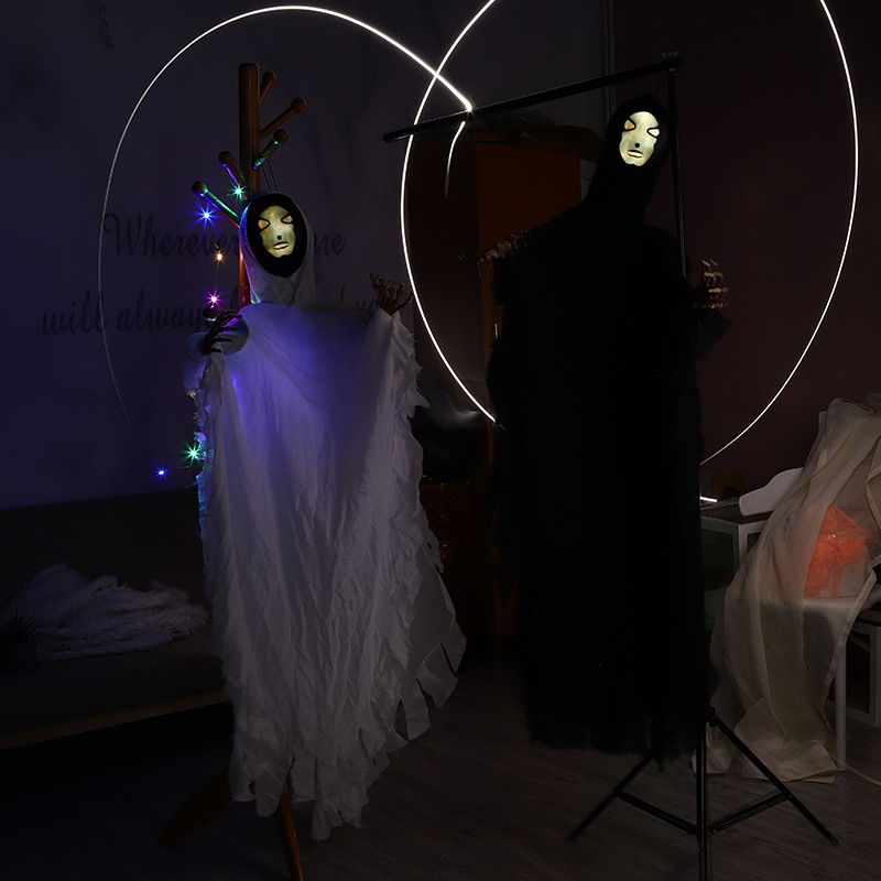 Máscara Colgante de Fantasma de ABS con Música Eléctrica para Halloween
