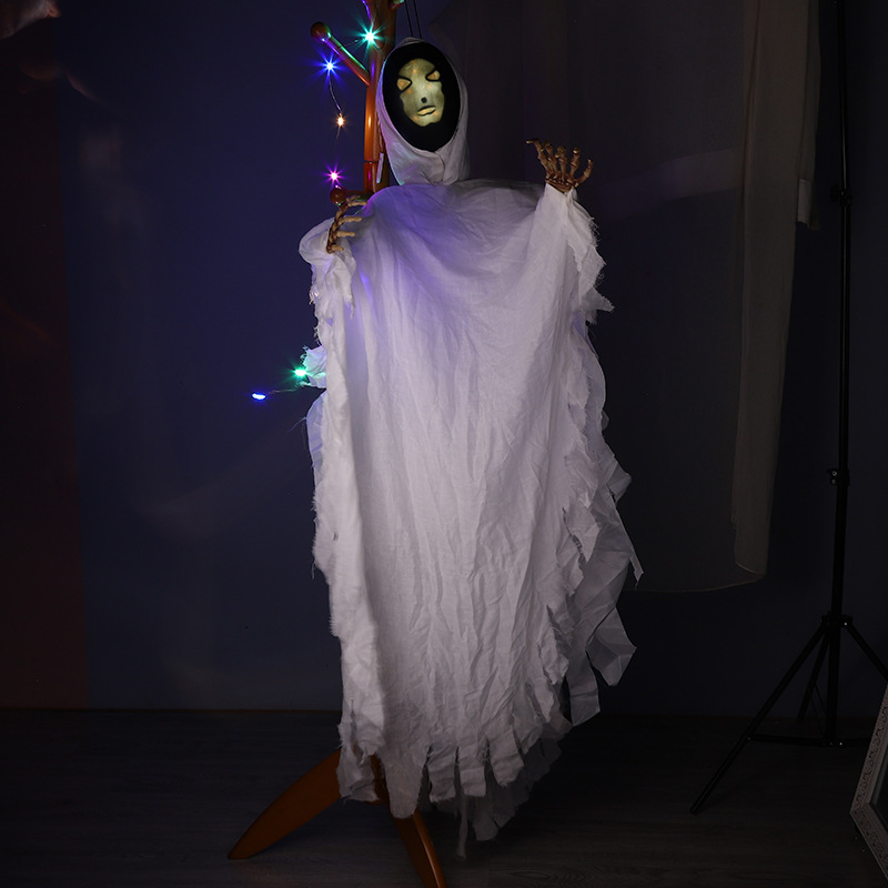 Máscara Colgante de Fantasma de ABS con Música Eléctrica para Halloween
