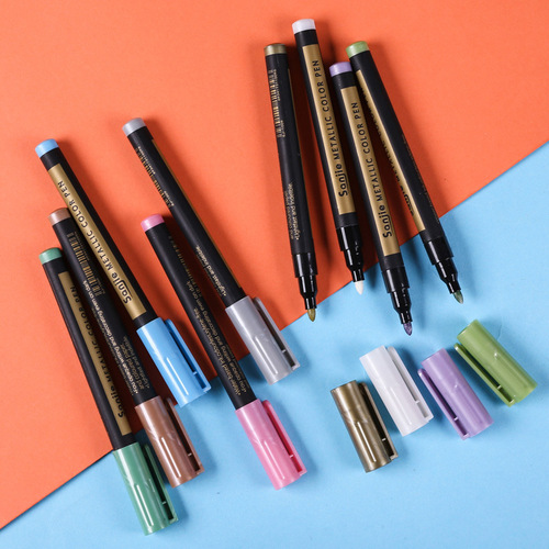 Tri-Jet Colored Metal Color Markers, Paint Notes No. Pen, Large Metal Markers, Water-Based Color Markers