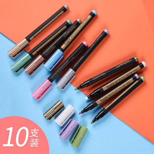Tri-Jet Colored Metal Color Markers, Paint Notes No. Pen, Large Metal Markers, Water-Based Color Markers