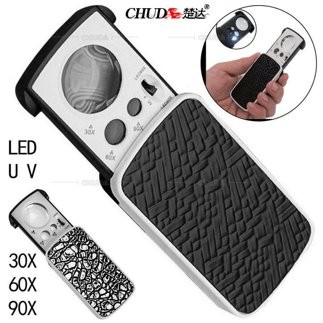 Chuda светодиодная Лупа Выдвижная Ювелирная Лупа Складная антикварная Нефритовая идентификация Ручная с легким стилем