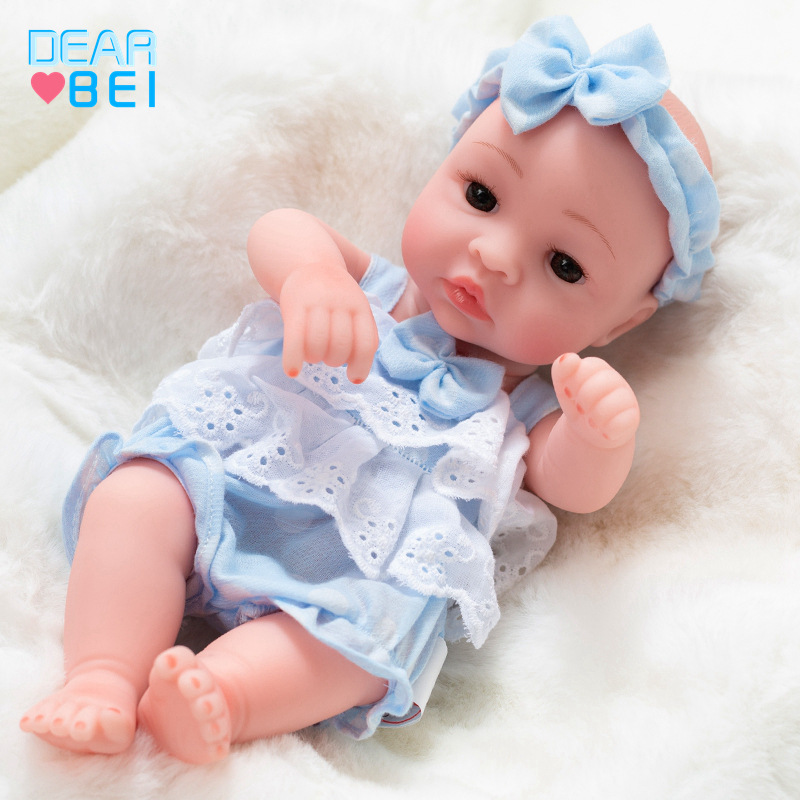 10-pulgadas muñeca de simulación de dormir lindo ojos cerrados renacer muñeca de vinilo muñeca al por mayor