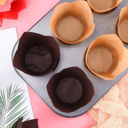 Yajun tulip paper cup disposable baking cake cup muffin cup 50 oven-specific grease-proof paper small paper cups
