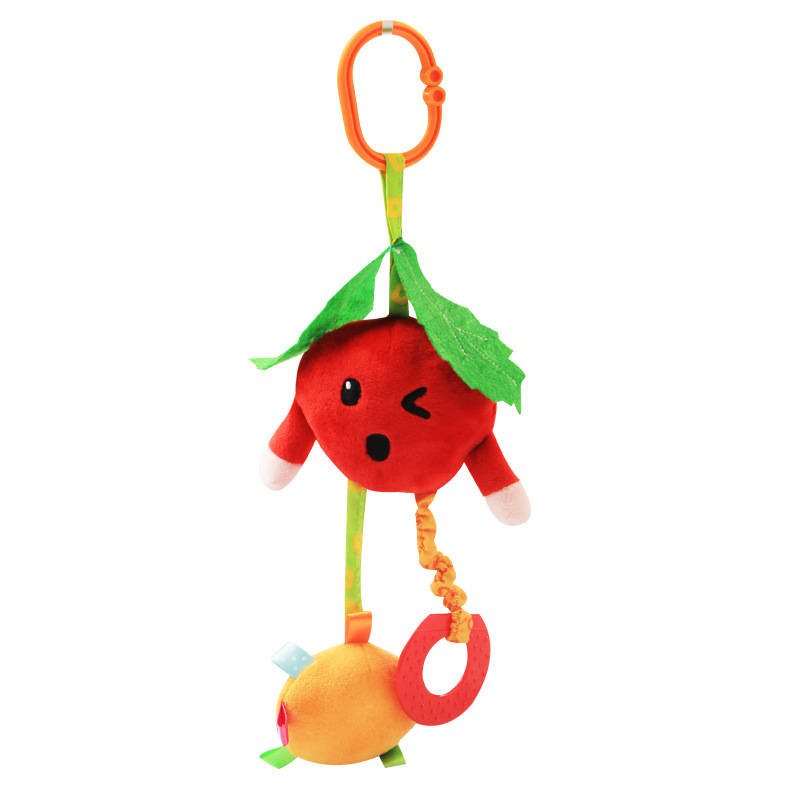 Nuevo colgador de campana para cochecito de bebé con diseño de dibujos animados, decoración colgante para cuna de bebé, juguete colgante de peluche para educación temprana, venta al por mayor en stock para bebés y niños.