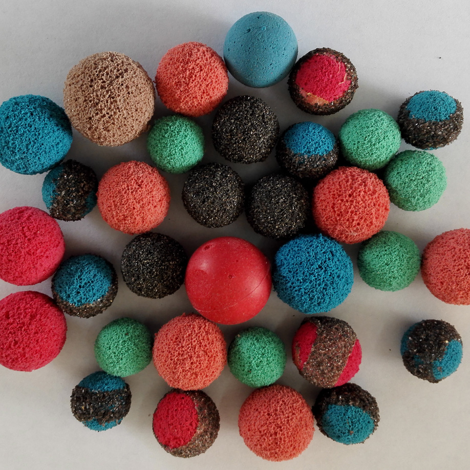 海绵橡胶球19/20/21mm电厂凝汽器管道清洗用标准剥皮胶球