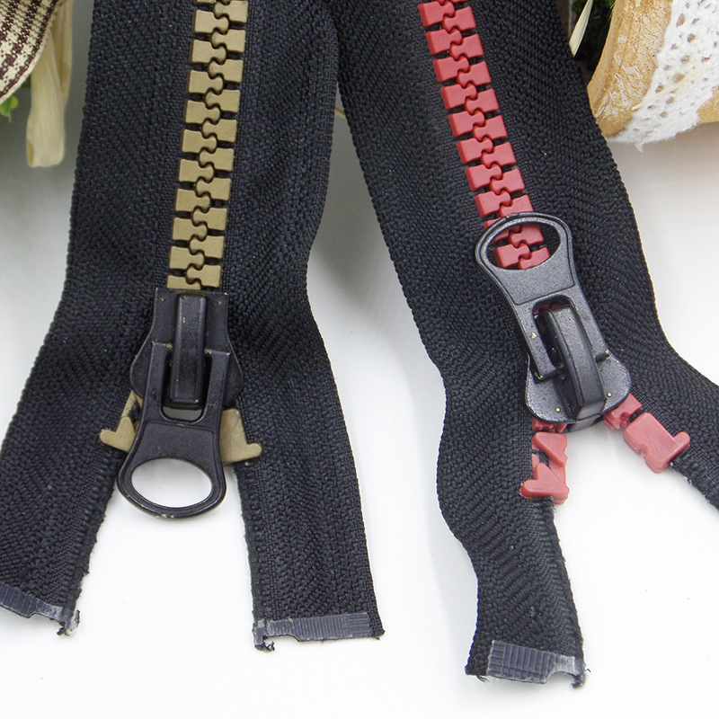 8号树脂拉链拼色齿开尾8#塑胶拉链衣服外套运动服塑料环保拉链