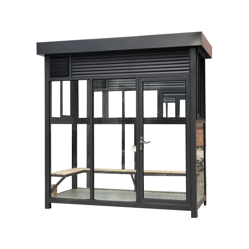 Fabricante en stock cabina de fumar lugar público estructura de acero móvil cabina de fumar al aire libre Resto de acero inoxidable CASA DE FUMAR