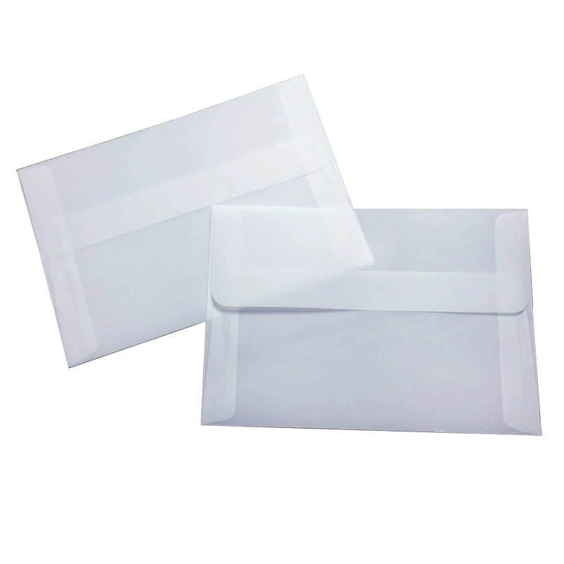 Прозрачный пустой сульфоновац й paper envelope card packaging commonly used envelope packaging semi -transparent packaging paper bag