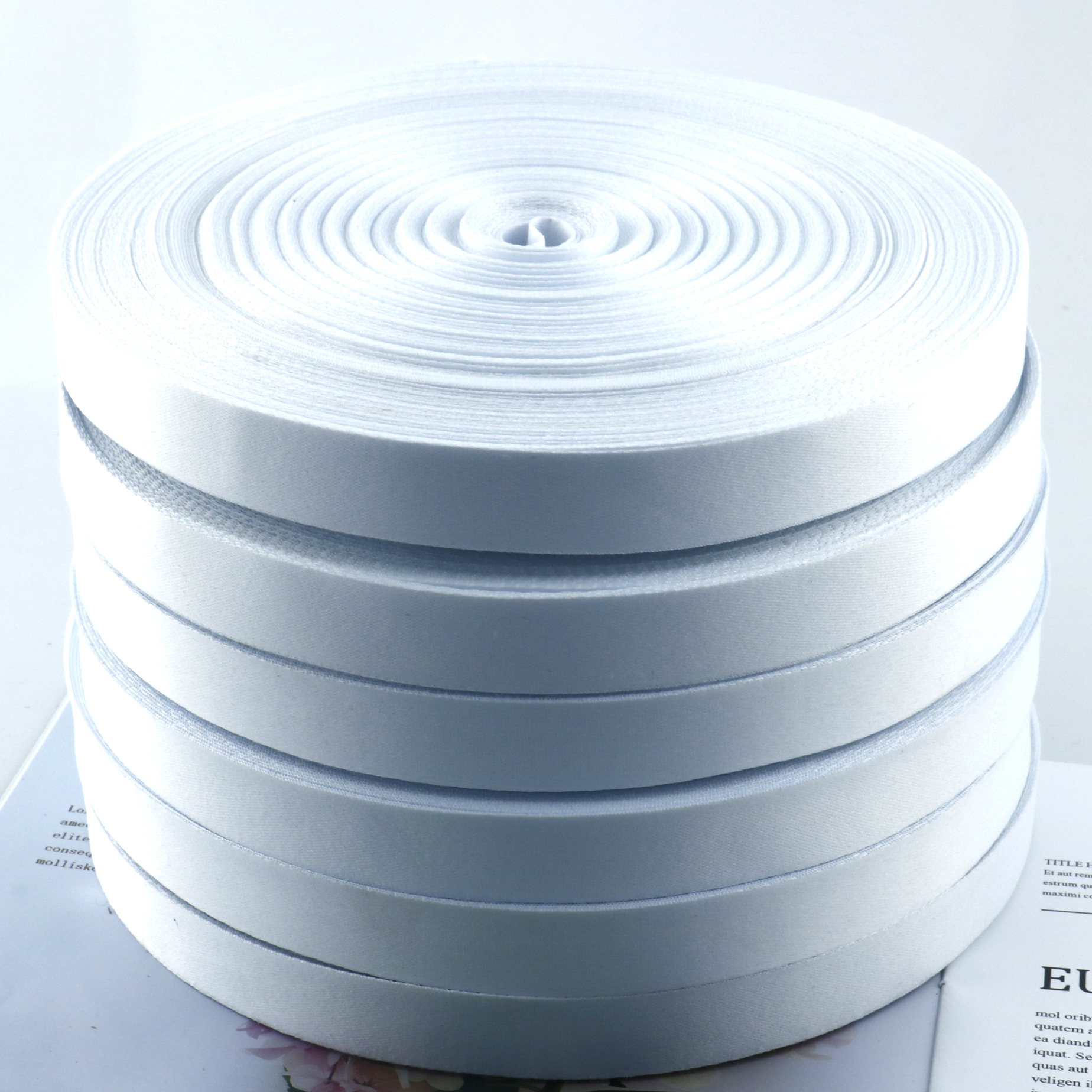 Transferencia de calor en blanco con sublimación en blanco para cordones de exhibición, cintas de medallas, cintas tejidas lisas, cintas de satén, cintas en blanco. image 3