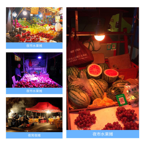 Factory-adjustable color fruit lights 12V-85V low-voltage fresh food lights snack stall lights electric bike lights